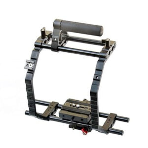 Shootvilla 9" Brackets Support Cage + Top Handle Grip 15mm Rod for DSLR Camera (SV-9INCHC), Black