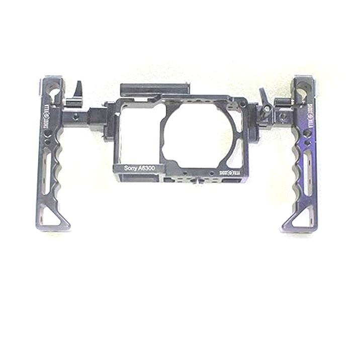 Shootvilla Cage For Sony Alpha A6000 A6300 Ilce-6000 6300 +Two Side Handles Shootvilla,Black