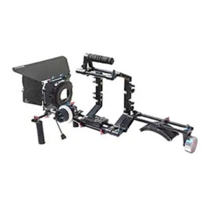 SHOOTVILLA DSLR Camera Cage Shoulder Mount Rig Kit (SV-03) with Follow Focus & Matte Box | Shoulder Stabilizer Support for Video DV Camcorder HD DSLR | Best Affordable Kit (SV-03)