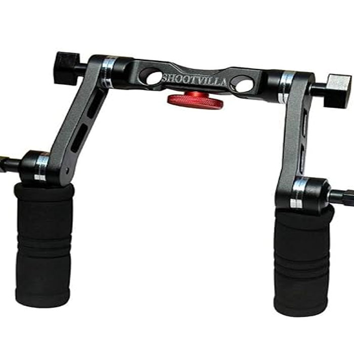 Shootvilla 15mm Rosette Handle Set (SV-15-RH) Comfortable Handgrip Support for Rod Rail, DSLR Camera Shoulder Rig Kit (Arri Standard)