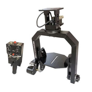 SHOOTVILLA Gold Camera Pan Tilt Head with 12V Joystick Control | Motorized Pan Tilt Head for Jib Crane Tripod DV Video DSLR (SV-Gold)