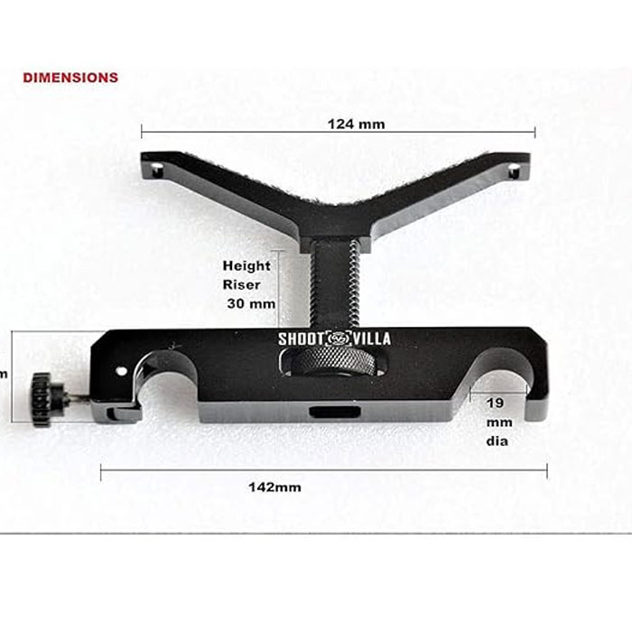 SHOOTVILLA Universal Height Adjustable Lens Support for 19 mm Rod Rail System