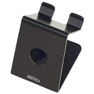 Shootvilla Tabletop 5mm Thickness Aluminum Mobile Stand for All Android Smartphones Charging - Black (Non-Adjustable)