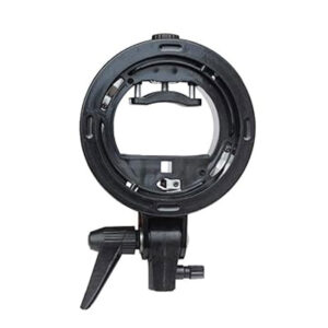 SHOOTVILLA S-Type Bracket Elinchrom S Mount Holder for Speedlite Flash Snoot Softbox Camera Flash Holder Flash Bracket Holder Mount(SV-S-Type)