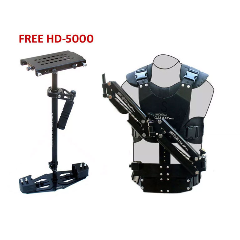 SHOOTVILLA Galaxy Pro dual Arm and Vest with FREE HD-5000 Steadycam