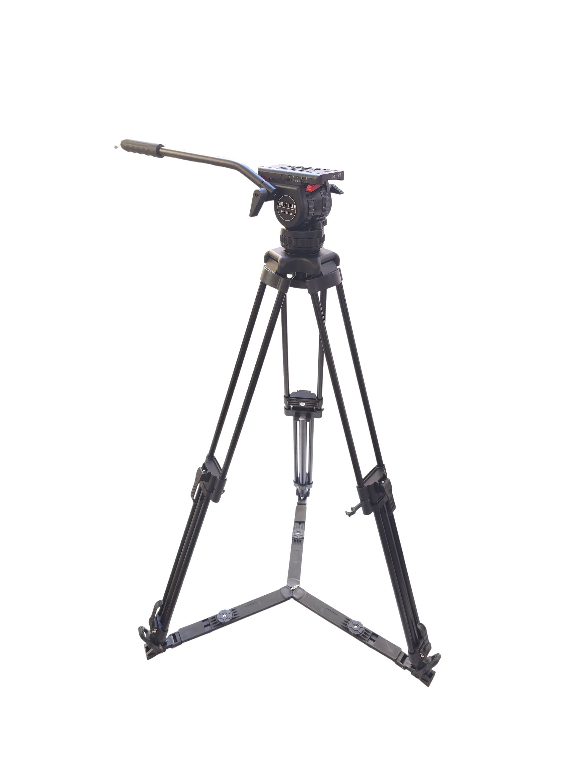 SHOOTVILLA Professional Heavy-Duty Video Tripod with Fluid Head – 1–8kg Load Capacity, Adjustable Tilt & Pan (±87° / -66°), Max Height 1800mm, for DSLR & Camcorders (SV-V8) - Image 2