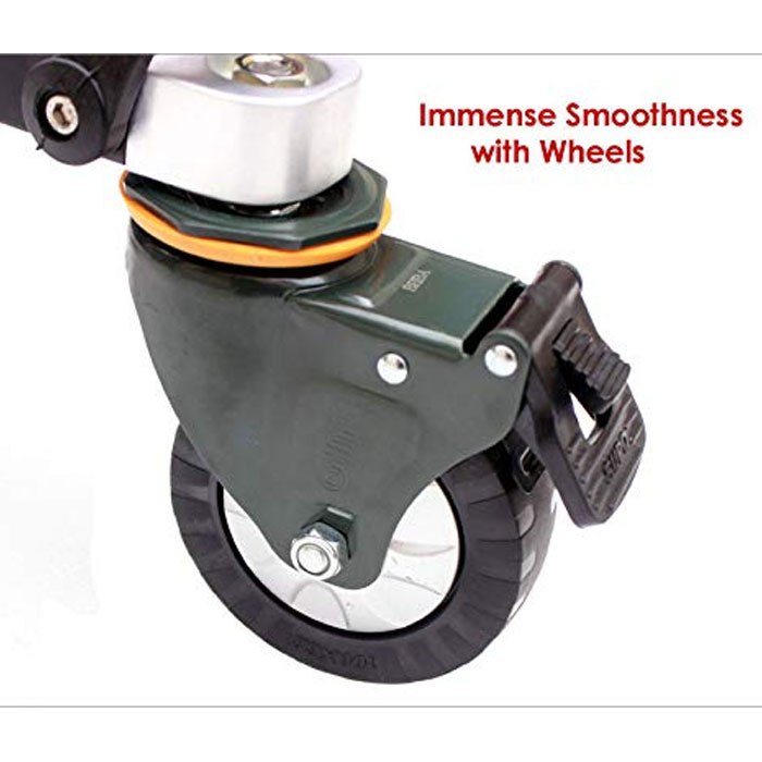 Shootvilla Professional Heavy Duty Portable Camera Tripod & jib Crane Floor Dolly for DSLR Video Film Cinema Camcorders (SV-PRT-D) - Image 3