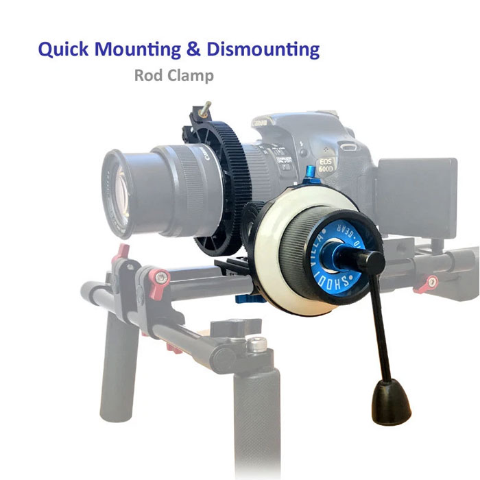 Shootvilla Universal Follow Focus With 15mm Rail & Gears Set - Image 3