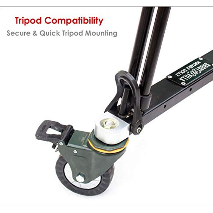 Shootvilla Professional Heavy Duty Portable Camera Tripod & jib Crane Floor Dolly for DSLR Video Film Cinema Camcorders (SV-PRT-D) - Image 4