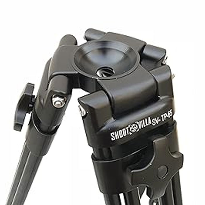 SHOOTVILLA Professional AluminumTripod Stand with Fluid Head for DSLR Video Camera Jib Cranes + Storage Bag (SV-TPOD) - Image 4