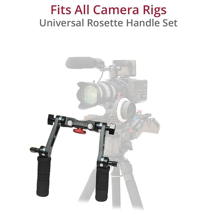 Shootvilla 15mm Rosette Handle Set (SV-15-RH) Comfortable Handgrip Support for Rod Rail, DSLR Camera Shoulder Rig Kit (Arri Standard) - Image 4
