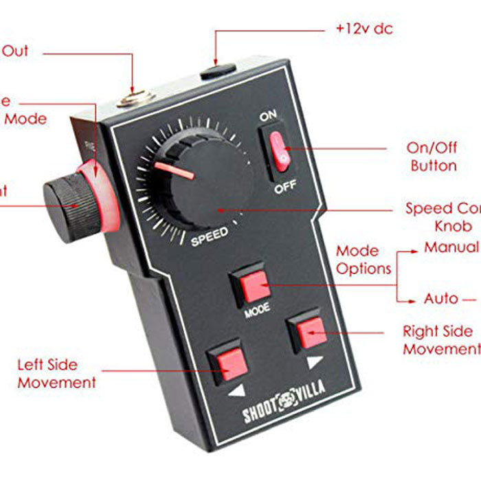 Shootvilla 2Ft Curve&Linear Motorized & Electronic Ball Bearing Video Camera Slider Track with Motion Control System for DSLR Dv Cameras Nikon Sony Canon (Sv-Cnl-2Mc) Black - Image 7