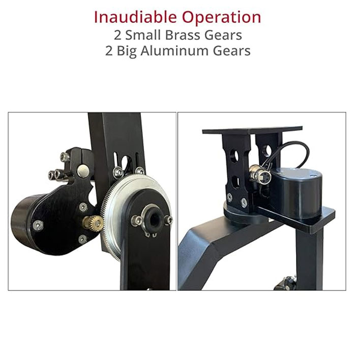 SHOOTVILLA Gold Camera Pan Tilt Head with 12V Joystick Control | Motorized Pan Tilt Head for Jib Crane Tripod DV Video DSLR (SV-Gold) - Image 5