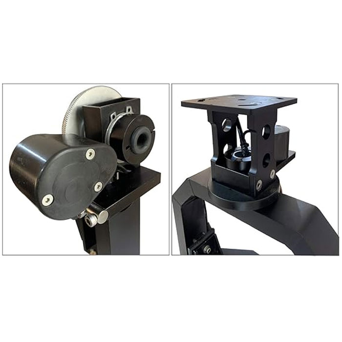 SHOOTVILLA Gold Camera Pan Tilt Head with 12V Joystick Control | Motorized Pan Tilt Head for Jib Crane Tripod DV Video DSLR (SV-Gold) - Image 6