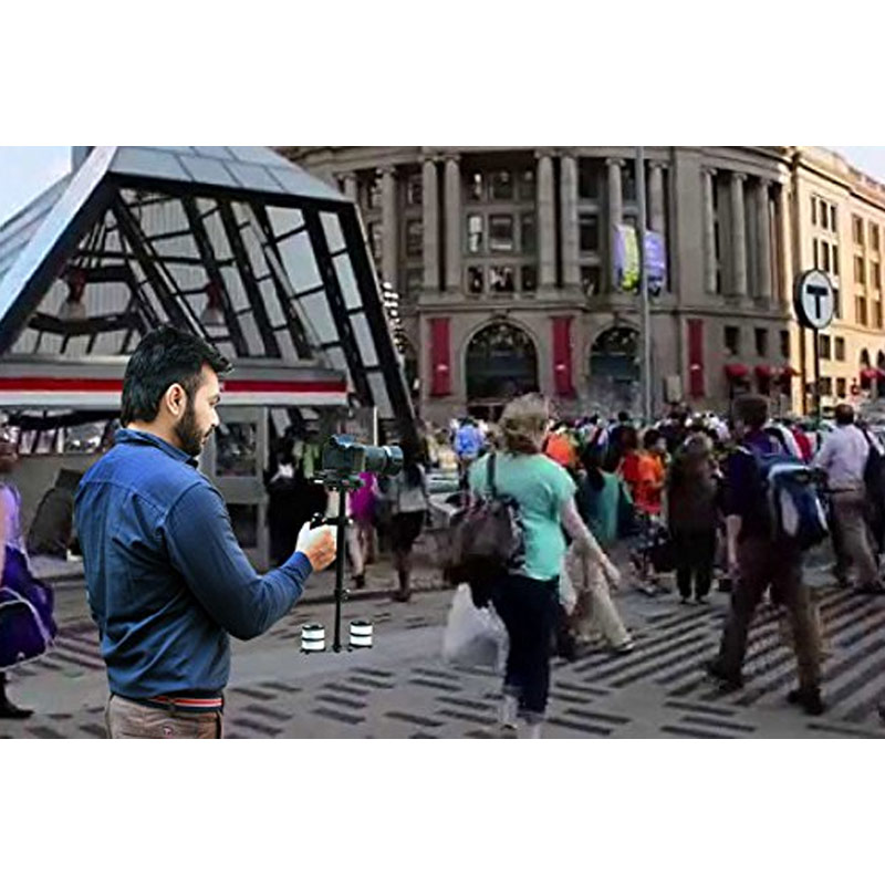 Shootvilla Nano Handheld Video Stabilizer Or Steadycam for SLR Mini DV Cameras with Box Weighing Upto 1Kg Free Quick Release Base Plate, Black - Image 8