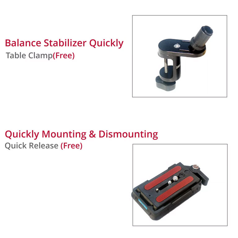 SHOOTVILLA Galaxy Pro dual Arm and Vest with FREE HD-5000 Steadycam - Image 7