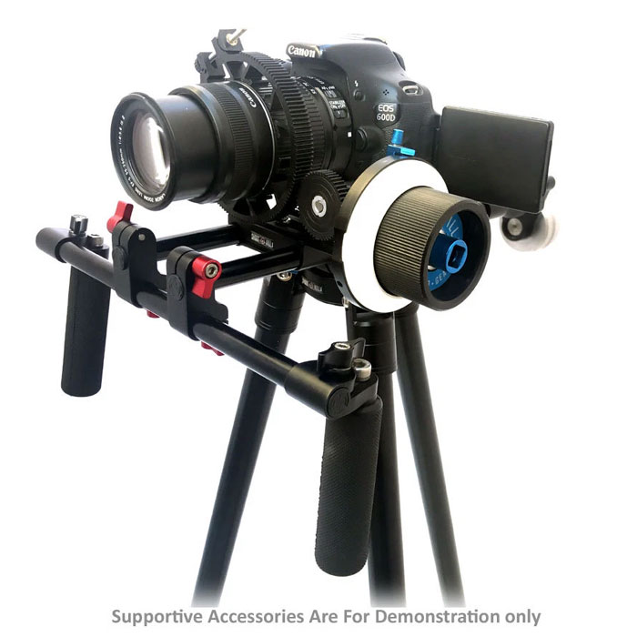 Shootvilla Universal Follow Focus With 15mm Rail & Gears Set - Image 7