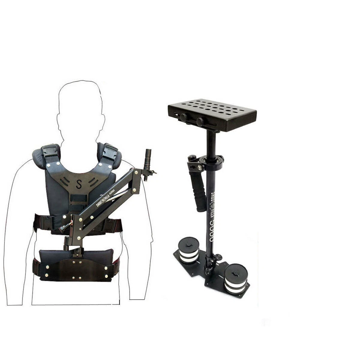 SHOOTVILLA Single Arm body vest 5000 Steadycam handheld Stabilization System payload 5kg