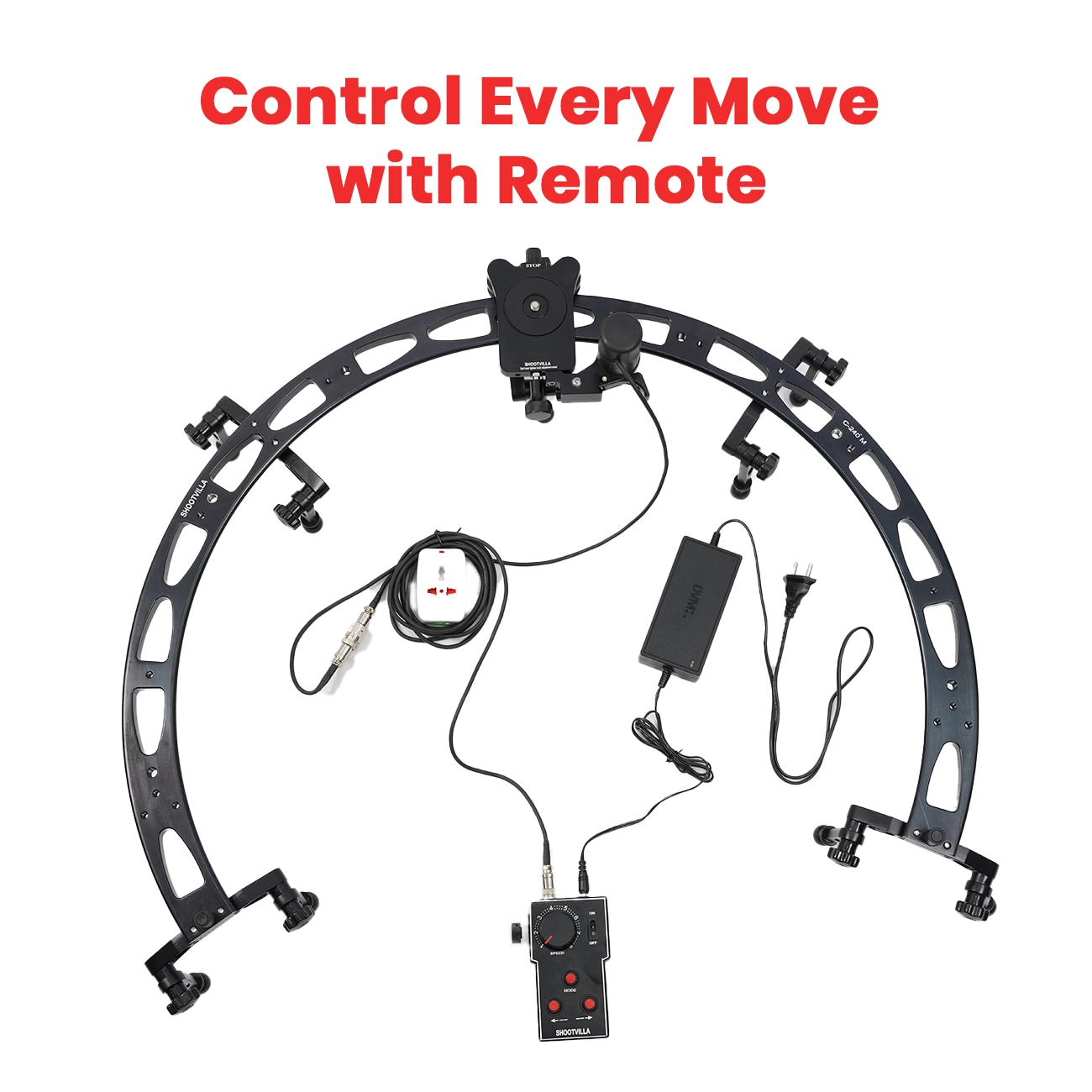 Shootvilla Curve-240° Motorized Curved Professional Camera Slider with Remote Control | Cinema Camera Slider for Nikon Sony Canon Panasonic - Image 3
