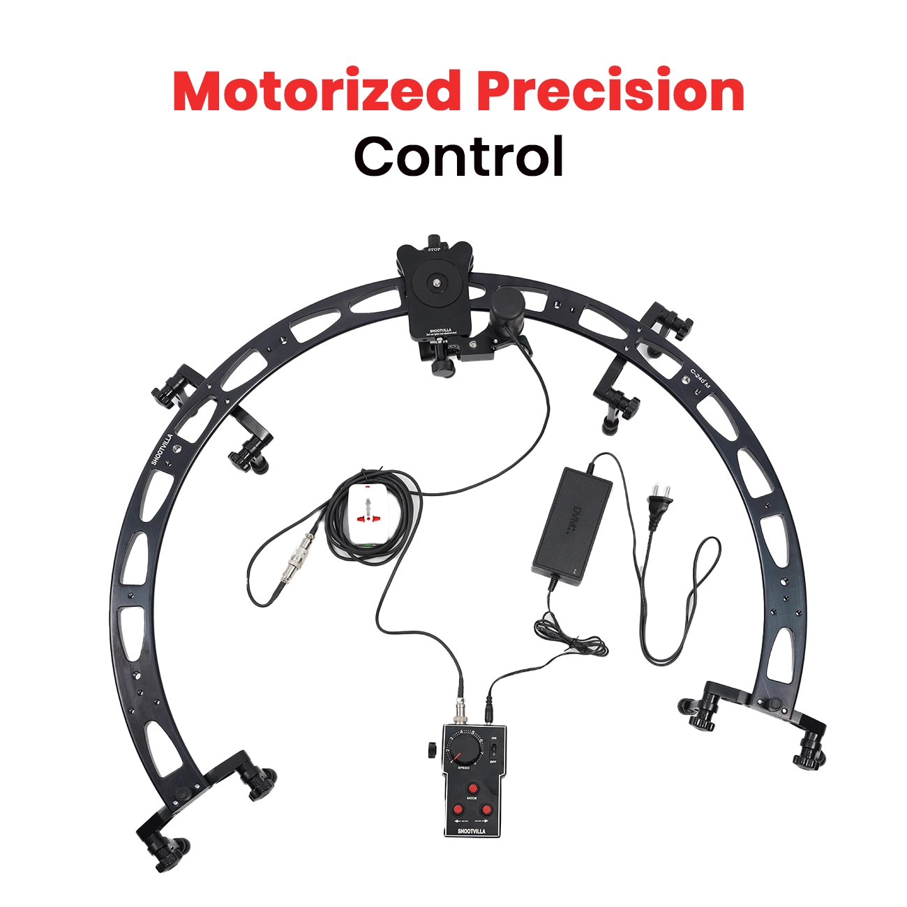 Shootvilla Curve-240° Motorized Curved Professional Camera Slider with Remote Control | Cinema Camera Slider for Nikon Sony Canon Panasonic - Image 7
