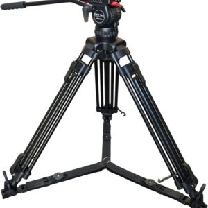 Professional Heavy-Duty Video Tripod with Fixed Fluid Head – Aluminum Alloy 1670L Two-Stage Three-Section Tripod for DSLR, Camcorder & Cinema Cameras, 1–5kg Load Capacity(SV-V6)