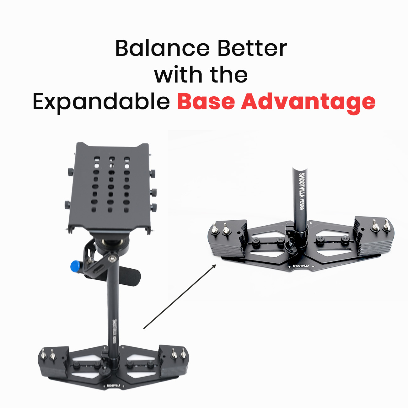 Shootvilla HD-5000 Handheld Camera Stabilizer for Video Camera & DSLR | Professional Steadycam with Free Accessories - Image 2