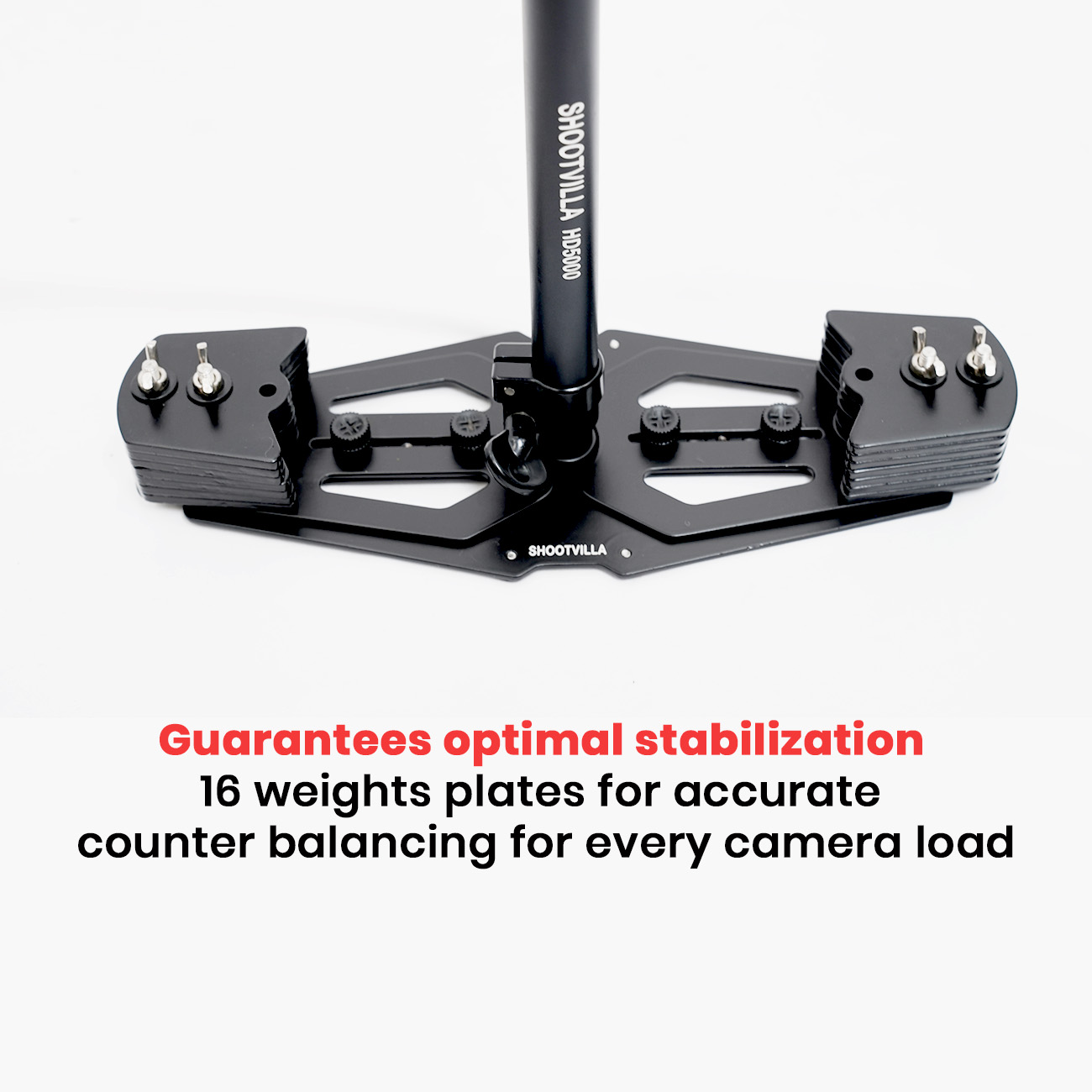 Shootvilla HD-5000 Handheld Camera Stabilizer for Video Camera & DSLR | Professional Steadycam with Free Accessories - Image 7