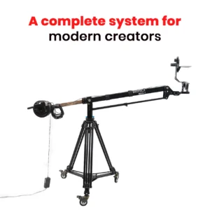 Shootvilla 7ft Camera Crane Jib Arm – Best Camera Crane for DSLR & Video Cameras (Up to 8kg), Compatible with 3-Axis Gimbal, Pan Tilt & Fluid Head