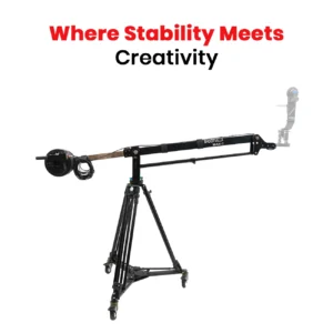 Shootvilla 7' Max Video Jib Crane with 100mm Heavy Duty Tripod and Portable Dolly | Supports DSLR, DV, Movie Cameras & Camcorders up to 25kg with Carry Bag