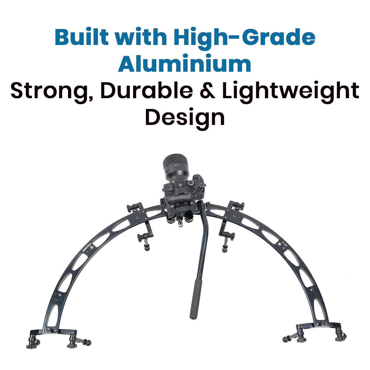 SHOOTVILLA 180° Curved Manual Video Slider Camera Slider Track | Best Video Slider for Smooth Cinematic Shots | 15kg Load Capacity | For Sony Nikon Canon Panasonic (SV-C-180-Jumbo-MC)