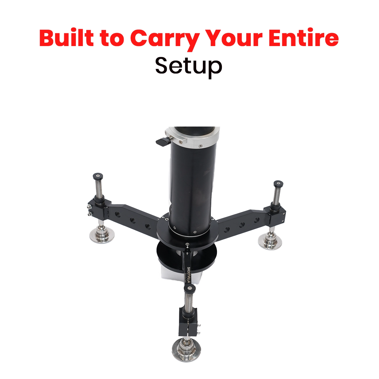 Shootvilla Bazooka Base Euro Super Sturdy Foldable Video Stand – Professional Camera Stand Base (SV-BZ-Base) | Best Video Stand for DSLR & Cinema Camera Rig - Image 4