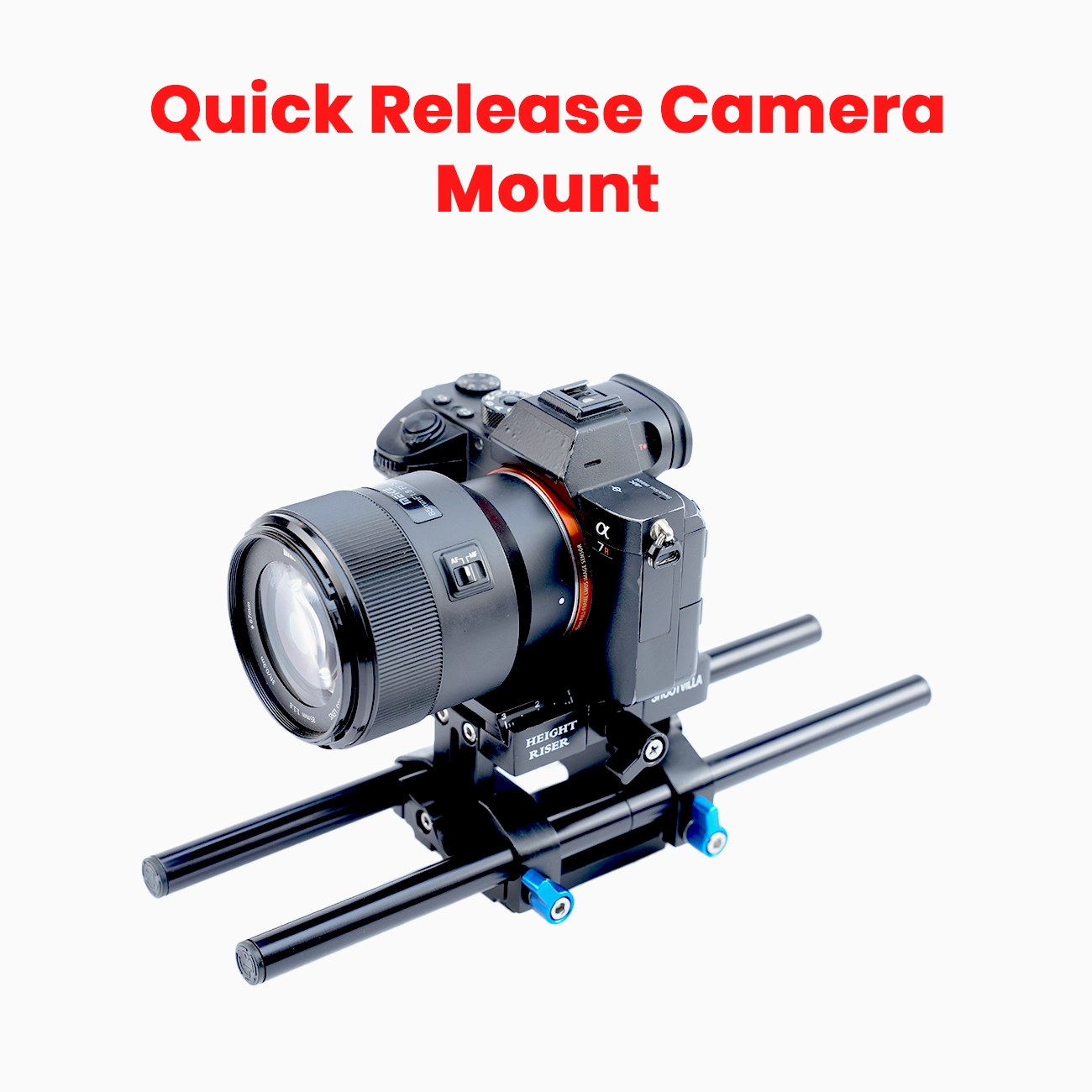 Shootvilla Height Riser Quick Release Baseplate – Universal Camera Tripod Mount 1/4” & 3/8” Screw | Best Camera Baseplate for DSLR & Video Camera - Image 9