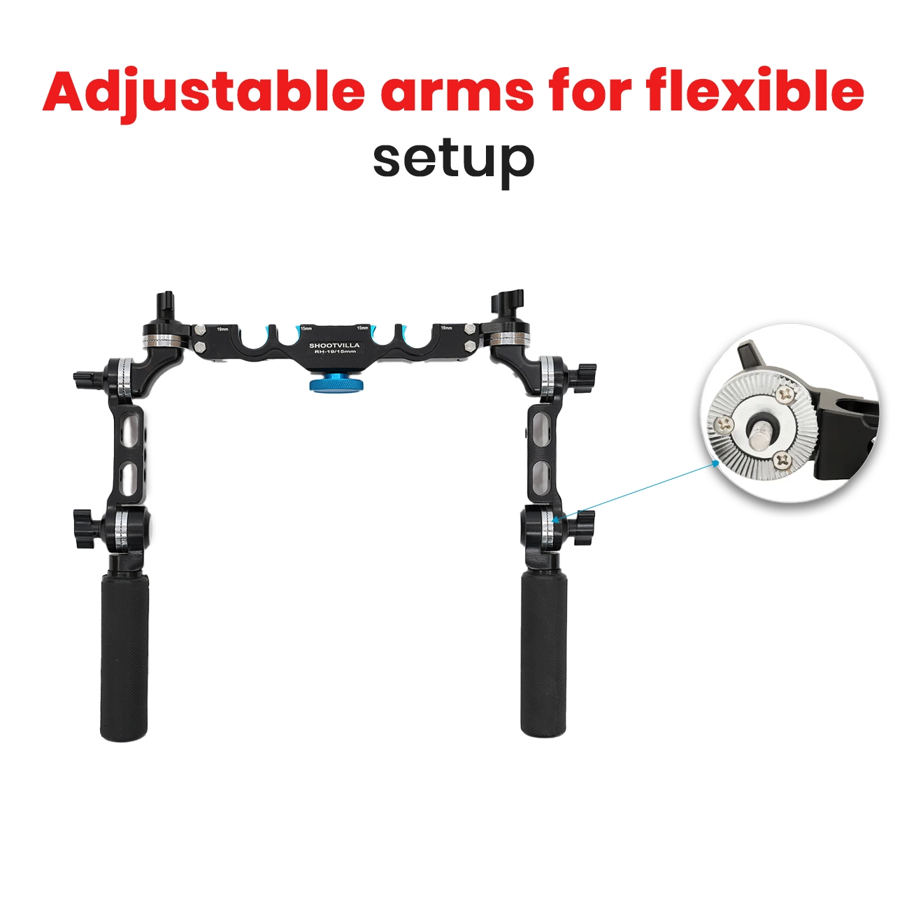 Shootvilla Camtree Hunt Quick Mount 19/15mm Rosette Handle Set (ARRI Standard) – Best Camera Rigs for DSLR & Video Camera Shoulder Mount, Best Rigs for Videography