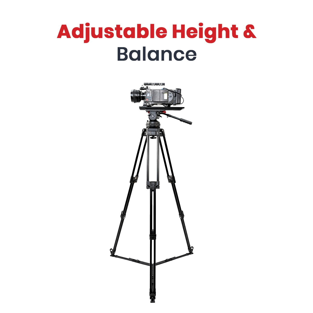 Shootvilla Best Hydraulic Tripod System for Videography – V25 LT PRO Professional Fluid Head Tripod | Compatible with Sony FX9 / FX6 / FS5, Canon C300 & Cinema Cameras - Image 11