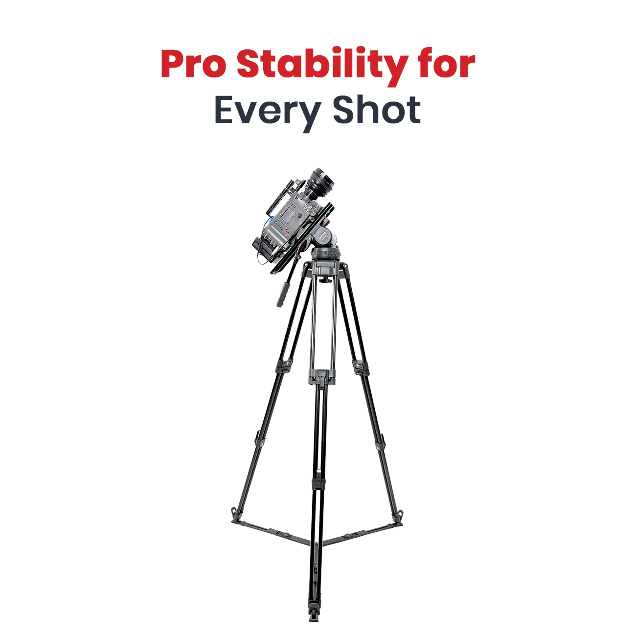 Shootvilla Best Hydraulic Tripod System for Videography – V25 LT PRO Professional Fluid Head Tripod | Compatible with Sony FX9 / FX6 / FS5, Canon C300 & Cinema Cameras