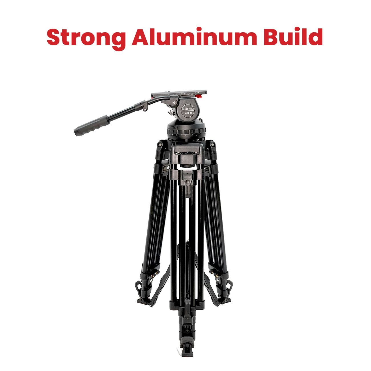 Shootvilla Best Hydraulic Tripod System for Videography – V25 LT PRO Professional Fluid Head Tripod | Compatible with Sony FX9 / FX6 / FS5, Canon C300 & Cinema Cameras - Image 9