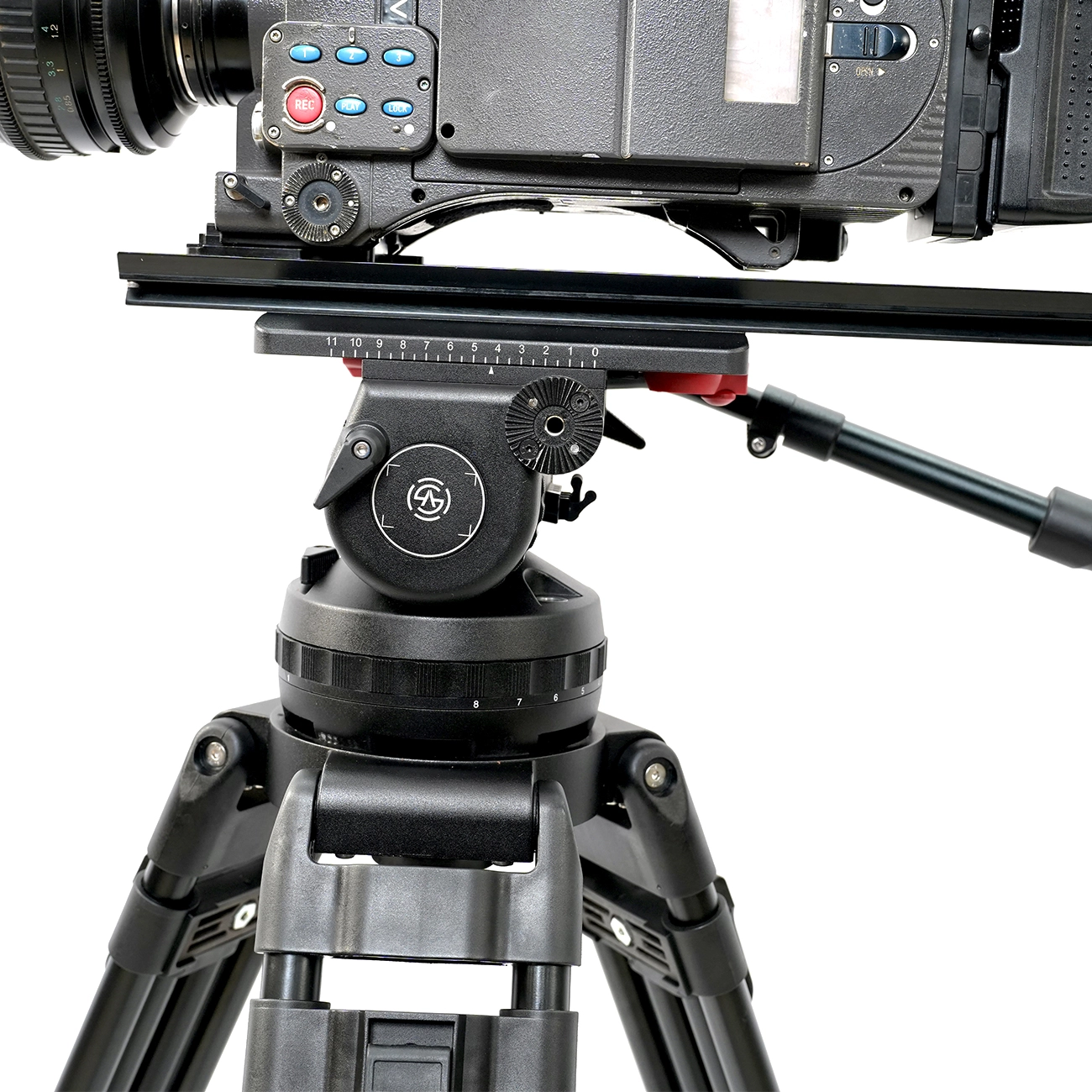 Shootvilla Best Hydraulic Tripod System for Videography – V25 LT PRO Professional Fluid Head Tripod | Compatible with Sony FX9 / FX6 / FS5, Canon C300 & Cinema Cameras - Image 6