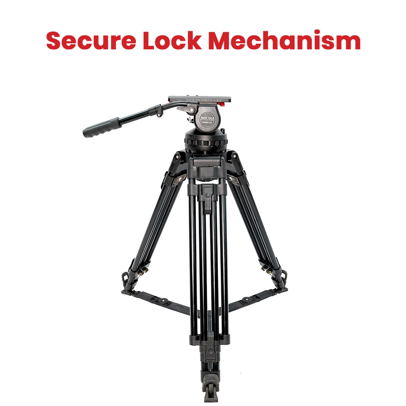 Shootvilla Best Hydraulic Tripod System for Videography – V25 LT PRO Professional Fluid Head Tripod | Compatible with Sony FX9 / FX6 / FS5, Canon C300 & Cinema Cameras - Image 4