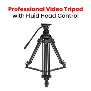JIEPAI V12 L/T PRO Hydraulic Fluid Head Tripod Kit | Professional Video Tripod System with 12kg Payload