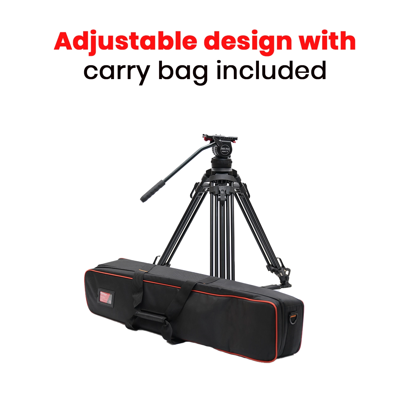 JIEPAI V12 L/T PRO Hydraulic Fluid Head Tripod Kit | Professional Video Tripod System with 12kg Payload - Image 3