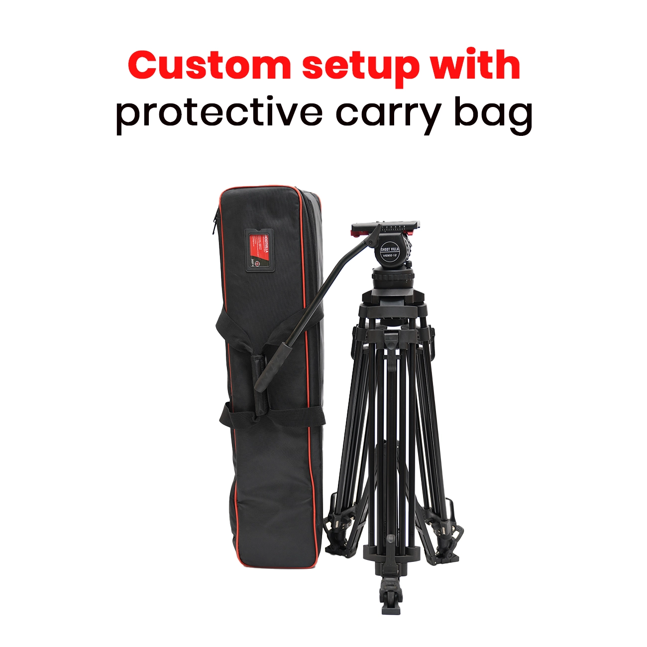 JIEPAI V12 L/T PRO Hydraulic Fluid Head Tripod Kit | Professional Video Tripod System with 12kg Payload - Image 2