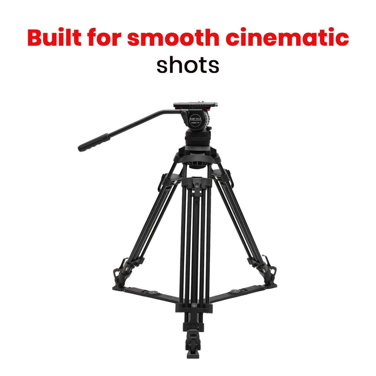 JIEPAI V15 L/T PRO Hydraulic Fluid Head Tripod Kit | Professional Video Tripod System with 15kg Payload