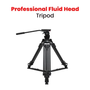 JIEPAI V6 L/T PRO Hydraulic Fluid Head Tripod Kit | Professional Video Tripod System with 5kg Payload