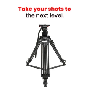 JIEPAI V8 L/T PRO Hydraulic Fluid Head Tripod Kit | Professional Video Tripod System with 8kg Payload