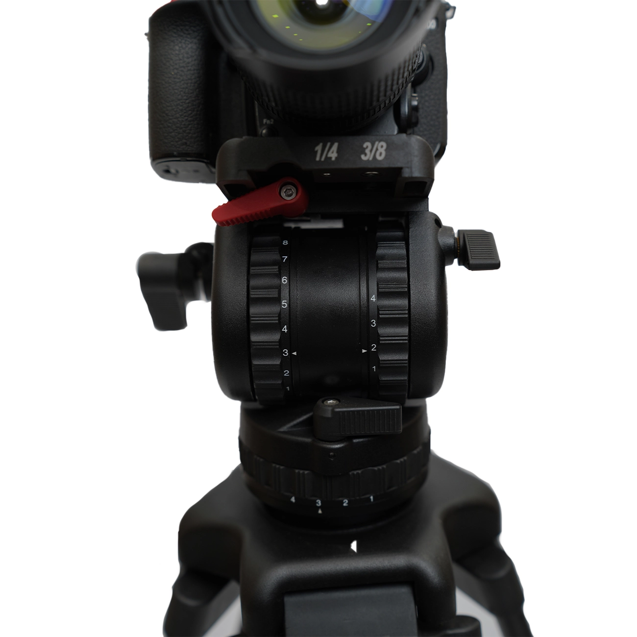 JIEPAI V8 L/T PRO Hydraulic Fluid Head Tripod Kit | Professional Video Tripod System with 8kg Payload - Image 8