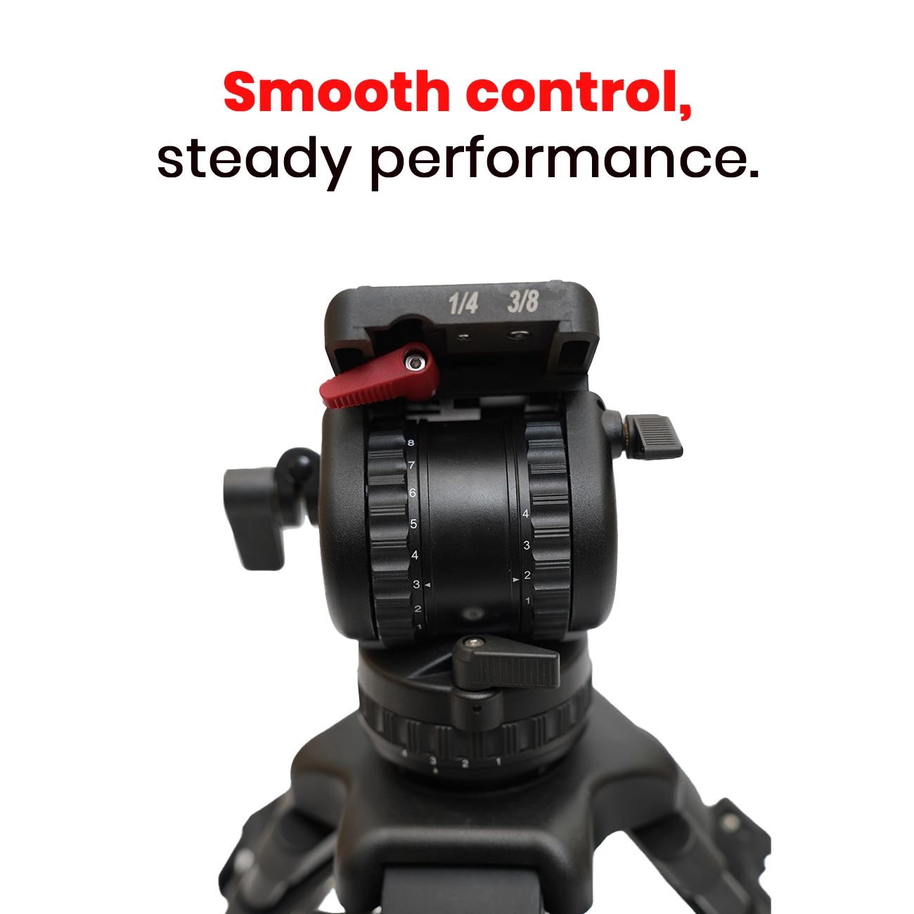 JIEPAI V8 L/T PRO Hydraulic Fluid Head Tripod Kit | Professional Video Tripod System with 8kg Payload - Image 5